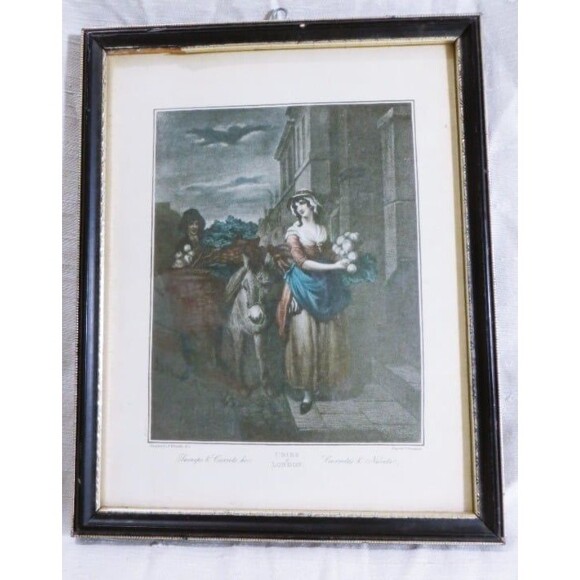 Antique Print Cries of London "Turnips & Carrots" Francis Wheatley -Gaugain-1820 - Picture 1 of 4